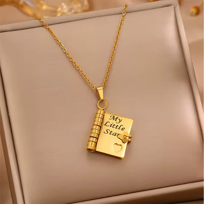 Heartfelt Book Pendant Necklace
