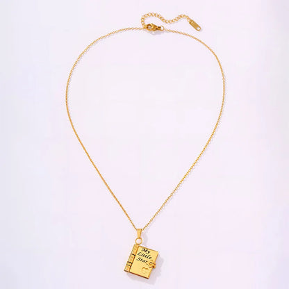 Heartfelt Book Pendant Necklace