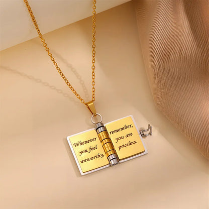 Heartfelt Book Pendant Necklace