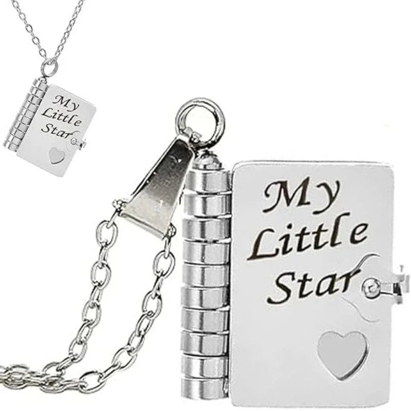 Heartfelt Book Pendant Necklace